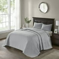 thumbnail image 5 of Regency Heights Quebec 3 Piece Bedspread Set Lightweight Reversible Bedding Set, King, Grey, 5 of 15