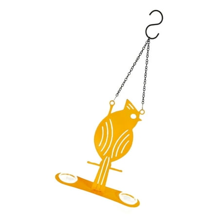 Outdoor Hanging Bird Food Cup with Perch Oriole Shape Design for Backyard Bird Enthusiasts