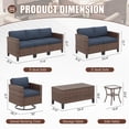 thumbnail image 4 of UDPATIO Patio Furniture Set, 9 Pieces Outdoor Furniture Sets with Rocking Swivel Chairs, Wicker Rattan Outdoor Conversation Set with Storage Table and Waterproof Covers for Backyard, Deck, Porch, 4 of 7