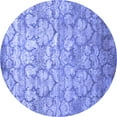 thumbnail image 1 of Ahgly Company Machine Washable Indoor Round Abstract Blue Contemporary Area Rugs, 3' Round, 1 of 4