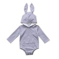 thumbnail image 2 of UACY Newborn Baby Girl Boy My 1st Easter Outfit Bunny Ear Hoodie Bubble Romper Rabbit Bodysuit Jumpsuit Overall Clothes, 2 of 6