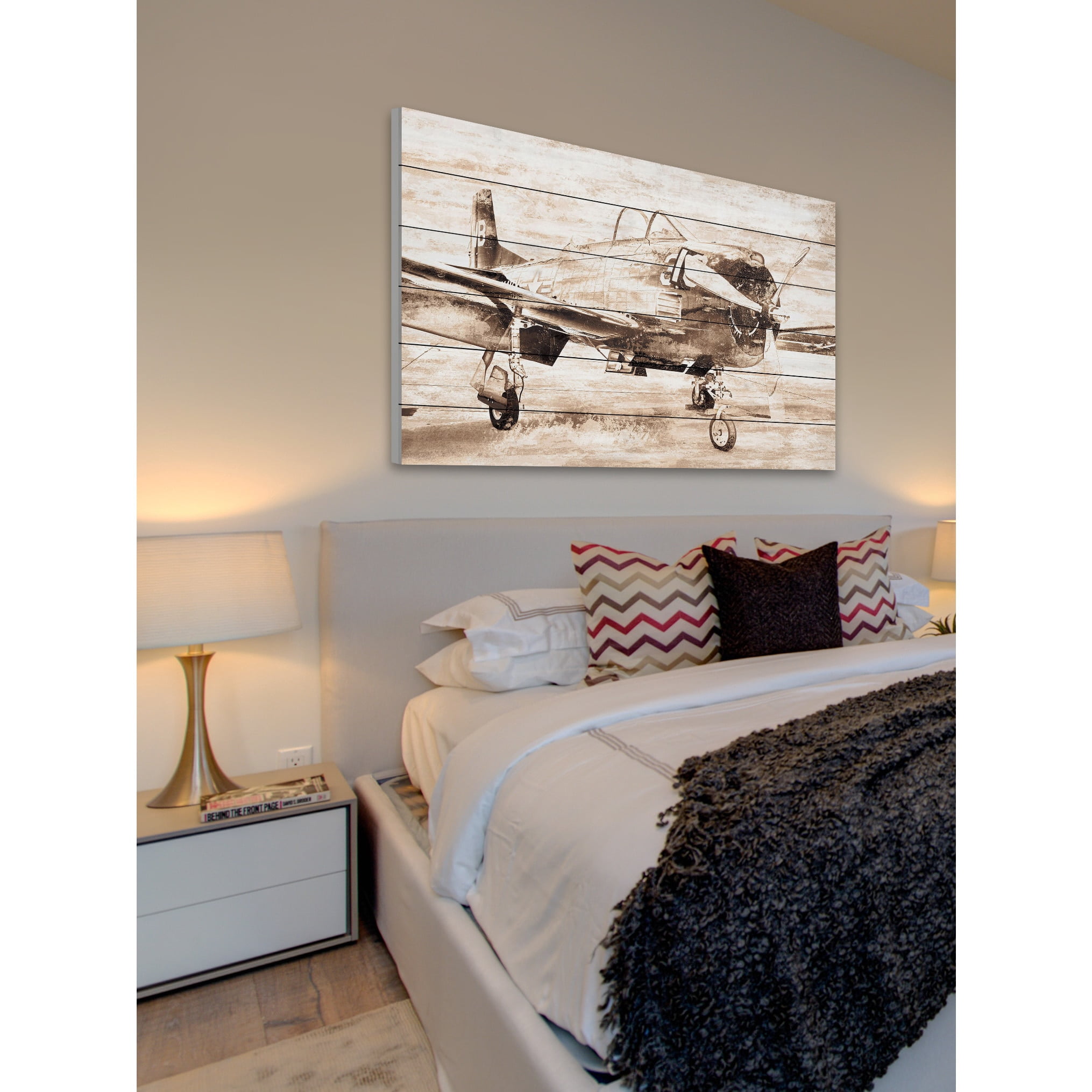 Marmont Hill "Vintage Aero" Painting Print on White Wood