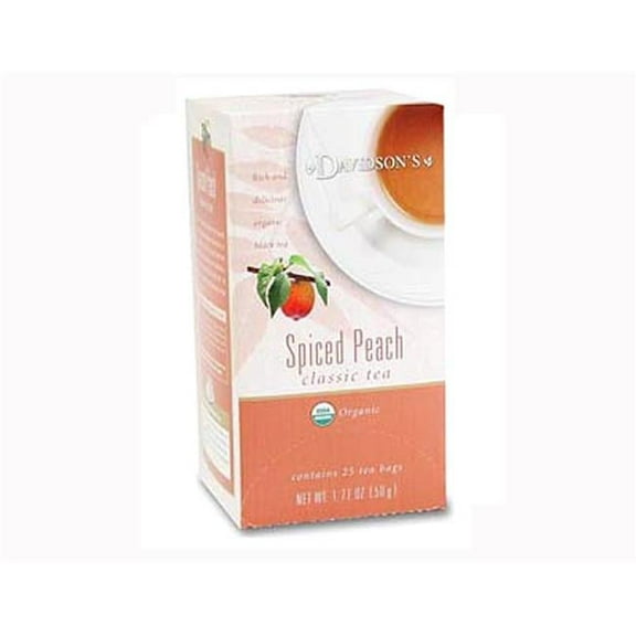 Davidson Organic Tea 2636 Spiced Peach Tea- Box of 25 Tea Bags