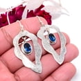 thumbnail image 2 of Aaa Quality Tanzanite 925 Sterling Silver Handmade Earring 2.07" E83318, Christmas Gift, 2 of 4