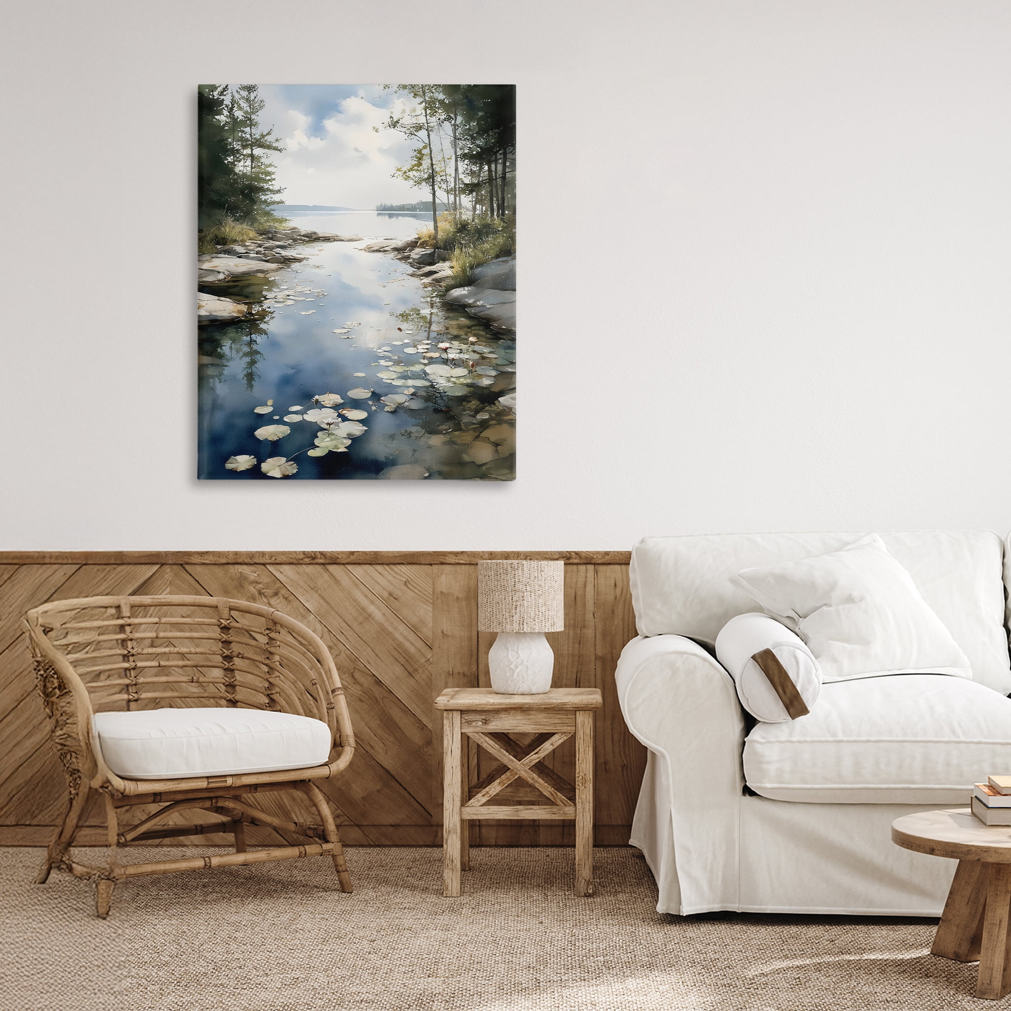 Stupell Industries Lilypad Inlet Reflection Canvas Wall Art, design by Franklyn Gregory