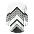 thumbnail image 5 of Spring Tops for Women Homenesgenics Clothes under $5.00 Women's Fashion Printed T-shirt 3/4 Sleeves Blouse Round Neck Casual Tops(White,L), 5 of 5