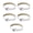 White, variant on Flexible PU Strap Set of 5 - Metal Buckle Waistbands for 1/16 Miniature Models & Photo Props