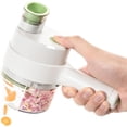thumbnail image 1 of Procesador de alimentos eléctrico y máquina para hacer ensaladas portátil, de modo dual, inalámbrico, recargable tipo C, cortador de verduras y ajo pequeño con empujador anticorte, resistente al agua, 1 of 6