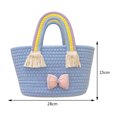 thumbnail image 3 of Bolsa tejido para niños, simples con lazo a la moda, exquisitos para viajes de niños (azul) Ndcxsfigh Para Estrenar, 3 of 9