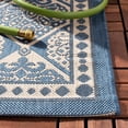 thumbnail image 3 of SAFAVIEH Courtyard Barrett Geometric Indoor/Outdoor Area Rug, Blue/Ivory, 8' x 11', 3 of 8
