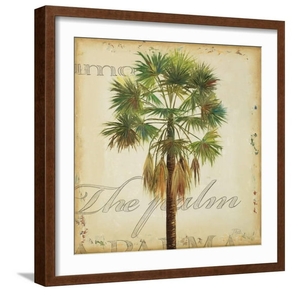 Art.com La Palma IV Art Print by Patricia Pinto, Brown Frame Wall Art, 21" x 21"