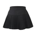 thumbnail image 4 of Mgmyaa Girls Pleated Uniform Skirt Elastic Waist A-Line School Mini Skirt with Built-in Shorts for Ages 3-11 Years, 4 of 8