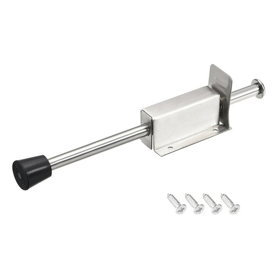250x40x47mm Spring Loaded Door Stopper Stainless Steel Silver Tone
