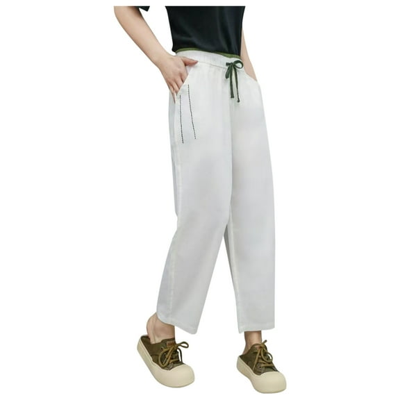 ABATAB Sweatpants for Women Drawstring Loose Fit Cotton Gym Trousers High Waisted Athletic Joggers Yoga Pants with Pockets