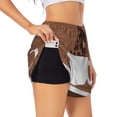 thumbnail image 3 of Lsque Coffee Cafe Cup Printed Women's Running Shorts with Liner Pockets,Elastic Quick Dry Workout Athletic Gym Yoga Shorts,Womens High Waist Shorts-Large, 3 of 9