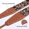 thumbnail image 2 of Cork Camera Strap - 2" Top Layer Cowhide Head Straps for Photographers,Natural Log Crackle Art Print Style,Soft Chamois Velvet Padded Quick Release fits All Cameras, 2 of 3