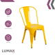 thumbnail image 2 of Silla Metalica Moderna Estilo Industrial Tipo Tolix Amarillo Lumax, 2 of 8