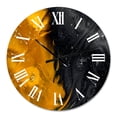 thumbnail image 2 of Designart 'Marriage Of Yellow And Black' Modern Wall Clock, 2 of 5