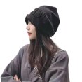 thumbnail image 2 of Yirtree Women Hat Super Soft Windproof Stretchy Solid Color with Letters Keep Warm Yarn Simple Thickened Winter Women Beanie Hat for Dating, 2 of 8