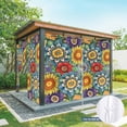 thumbnail image 6 of Outdoor Curtains for Patio Waterproof, Boho Colorful Floral Outdoor Privacy Panels Grommet, Spring Flower Botanical Sunflowers Plant Blackout Outside Curtains for Porch/Cabana 54"x108", 2 Panels, 6 of 8
