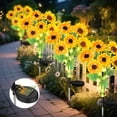 thumbnail image 5 of Goodea 12 Sunflower Lights Outdoor Garden Decor, Solar Flowers Lights Waterproof, Sunflowers Gifts for Mom Women Grandma Birthday, Decorative Stakes Lights for Landscape Yard Patio Lawn, 2 PACK, 5 of 6