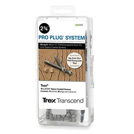 

Pro Plug PVC Plugs and Epoxy Screws for Trex Havana Gold Decking 85 Plugs for 20 sq ft 75 Epoxy Screws