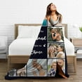 thumbnail image 6 of Custom Blanket with Photos Text, Personalized Photo Blankets and Throws, Personalized Gifts with Pictures for Boyfriend Sister,Customized Gifts for Couples Friends on Birthday Valentines Day, 6 of 6