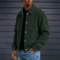 thumbnail image 4 of Mifsaly Mens Corduroy Bomber Jackets Snap Button Collared Jacket Fall Winter Classic Vantage Street Daily Going Out Outfits with Pockets, 4 of 9