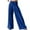 Blue, variant on Annhoo Wide Leg Pants Women Casual Pleated High Waisted Flowy Palazzo Trousers Baggy Solid Color Sports Trousers