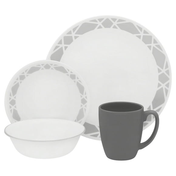 Corelle® Modena Dinnerware Set 16pc, Dinner, Lunch, Bowl & Mug