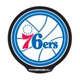 thumbnail image 1 of PowerDecal PWR90001 Decal NBA (R) Series Philadelphia 76ers Logo; Backlit LED; Round; Blue/ Red/ White; Black Plastic; 4.5 Inch Diameter, 1 of 1
