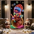 thumbnail image 6 of Fluorescent Christmas Door Cover for Front Doors,Multiple Neon Santa Lights Doors Banners,Glow in the Dark Christmas Door Cover for Outdoor Indoor Holiday Decoration, 6 of 7