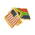 thumbnail image 3 of PinMart's USA and South Africa Crossed Friendship Flag Enamel Lapel Pin, 3 of 3