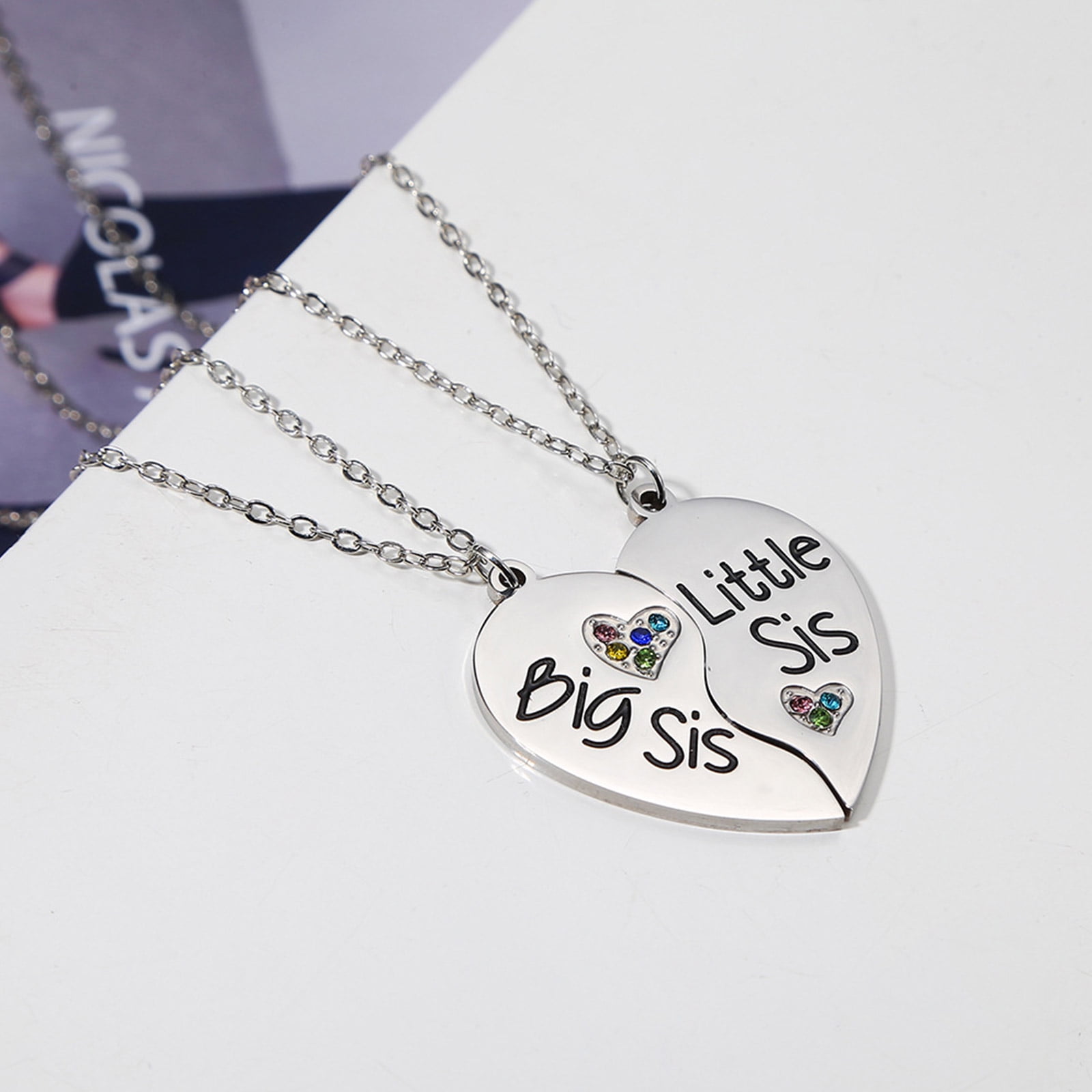 Big Sis Middle Sis Little Sis Necklace Set [Personalized] | FARUZO