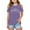 Purple, variant on Girls T Shirts Letter Print Short Sleeve Shirts Cut-Out Design Crewneck Pullover Tops Trendy Clothes for Girls 9-10 Years
