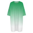 thumbnail image 4 of Aesthetic Dark Green And White Gradient Sleepshirts For Sleeping Travels Loose Sleepdress Pajama Dress Soft Nightdress Sleepwear, 4 of 7