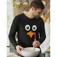thumbnail image 5 of Tstars Turkey Face Shirt Gobble Funny Thanksgiving Long Sleeve Shirts for Men Small Black, 5 of 6