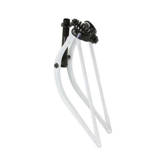 Bike 20 Bent Spring Fork 1 Inch White/Black.