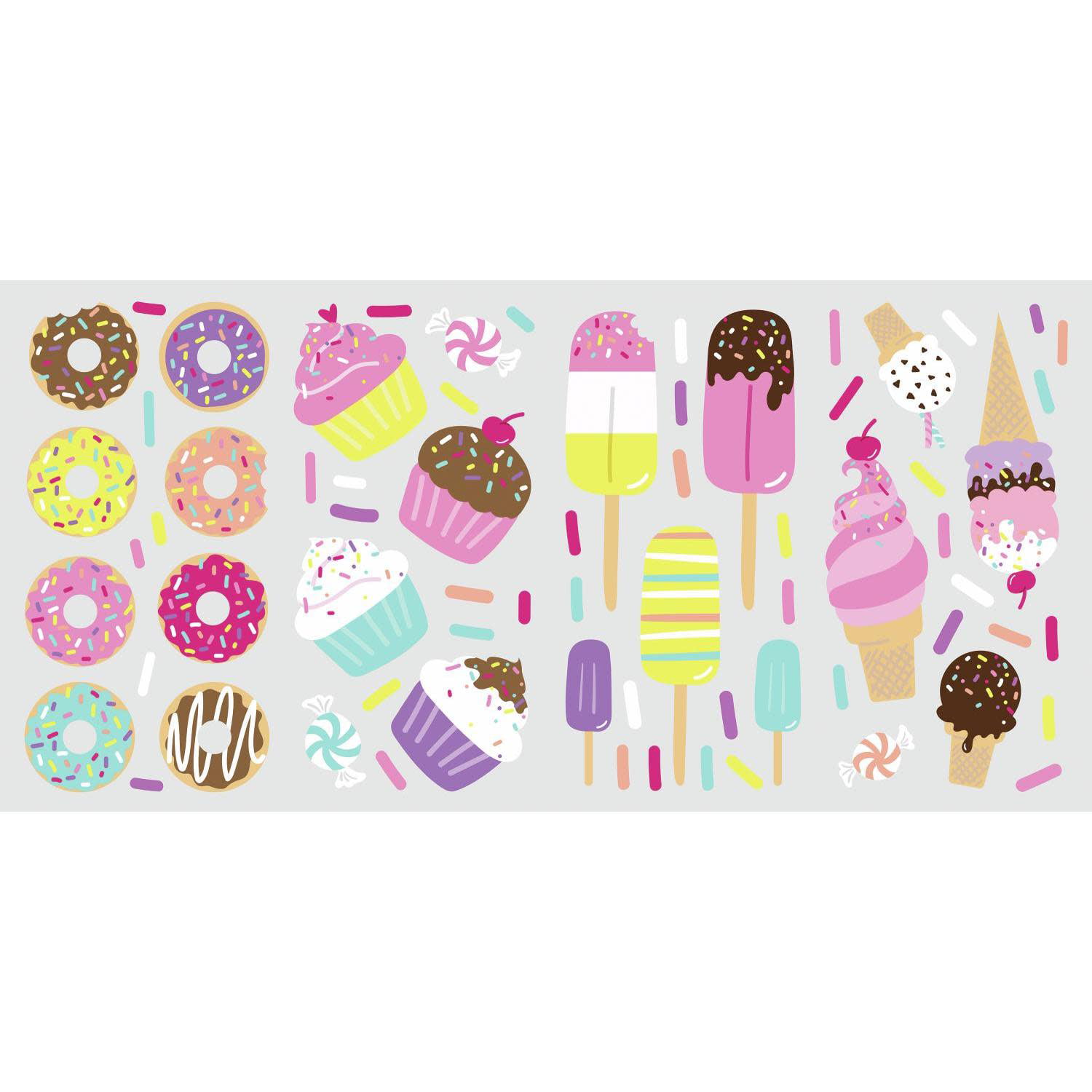 RoomMates RMK3769SCS Sweet Treats Peel and Stick Wall Decal Multi 