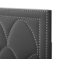 thumbnail image 4 of Headboard, Nailhead, King California Size, Charcoal Grey Gray, Velvet, Modern Contemporary, Bedroom Master Guest Suite Room, 4 of 10
