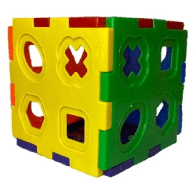 Cubo Armable De Figuras Geométricas Juguete Educativo ALABÍO A LA BAO cubo con figuras geometricas/estilo: multicolor/ desarrollo para bebés