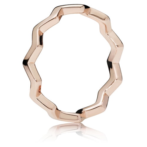 PANDORA Zigzag ring in PANDORA Rose