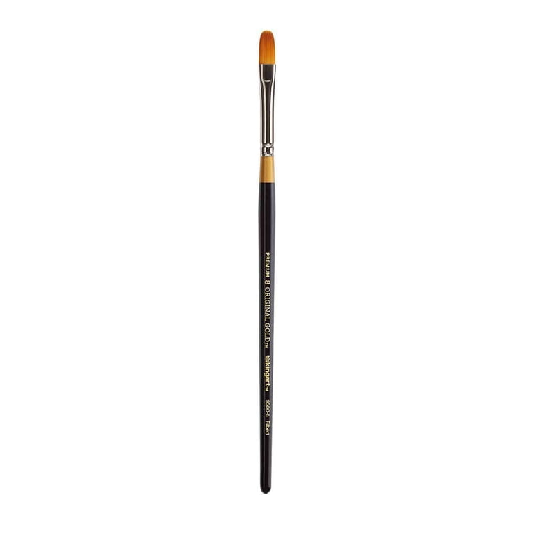 Kingart Original Gold 9500 Filbert Series, Premium Golden Taklon