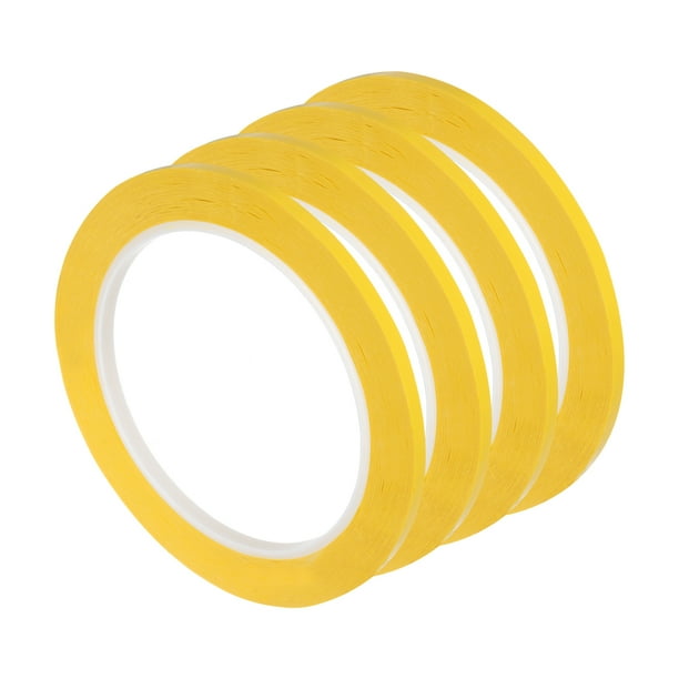 4 Rollos de Cinta Eléctrica de Película de Poliéster Amarilla de 0.18 Pulgadas x 72 Yards Cinta PET Resistente al Calor 4.5mm x 66m