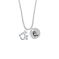 thumbnail image 2 of Delight Jewelry Silvertone 2-D Open Angel Fish Silvertone Script Initial Disc - Q - Charm Necklace, 20"+3", 2 of 4