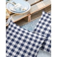 thumbnail image 3 of Outdoor Throw Pillow Cover Rustic Farmhouse Navy Blue and White Buffalo Checked Plaid Waterproof Cushion Covers 2 Pack Lattice Pillow Cases Home Decoration for Patio Garden Couch Sofa, 3 of 7