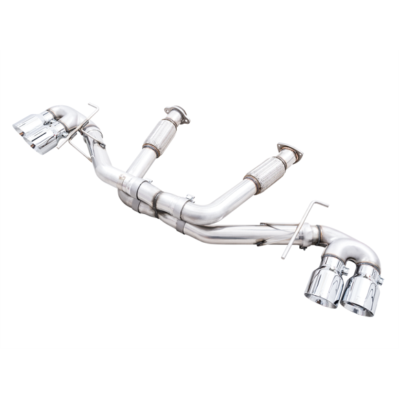 Fits 2020-2024 Chevrolet Corvette AWE Tuning Exhaust System Kit 3020-42080 Track Edition Cat-Back System; Stainless Steel; Without Muffler; Dual Exhaust With Dual Outlet; Rear Exit