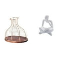 thumbnail image 1 of Portacorchos de vino,Soporte de metal para corcho de vino,tapón de vino,expositor,Figura de lector abstracto,Estatua de pensador abstracto,arte,manualidades,decoraciones,Figuras humanas, 1 of 8