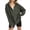 Army Green, variant on AXXD Basic Sweatshirts for Women Trendy Summer 2024 Casual Solid Color Hooded Button Round Neck Long Sleeved Loose Top