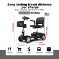 thumbnail image 3 of Zarler Folding Mobility Scooters for Seniors 4 Wheels Powered Compact Travel Scooter for Adult with Led Lights and Baskets, 3 of 13